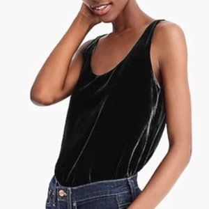 J. Crew Soft Velvet Tank Top- Black
